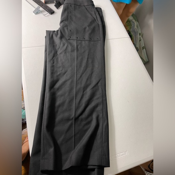 brooks brother red fleece Pants women’s  side patch pockets wool Sz 4 Cropped - Picture 13 of 16